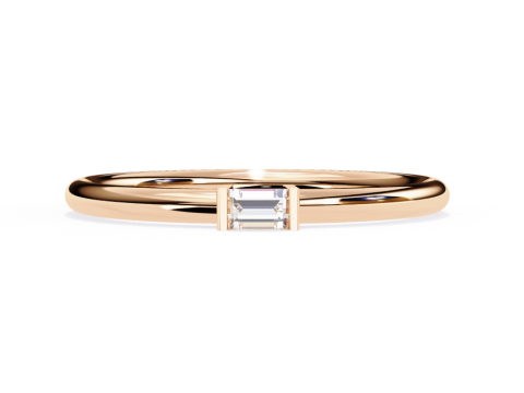 Printable 3D jewelry model of Solitaire Lady Ring with Diamond Modello 3D