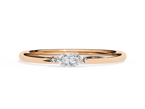 Printable 3D jewelry model of Solitaire Lady Ring with Diamond 3D Model