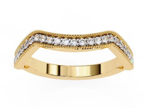 Printable 3D jewelry model of Solitaire Lady Ring with Diamond 3D मॉडल