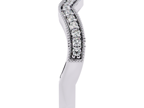 Printable 3D jewelry model of Solitaire Lady Ring with Diamond 3D मॉडल