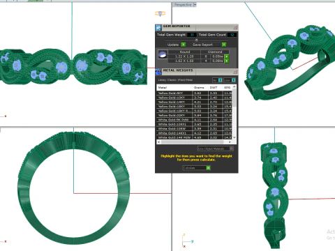 Printable 3D jewelry model of Solitaire Lady Ring with Diamond 3D Model