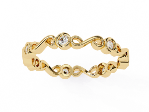 Printable 3D jewelry model of Solitaire Lady Ring with Diamond 3D मॉडल
