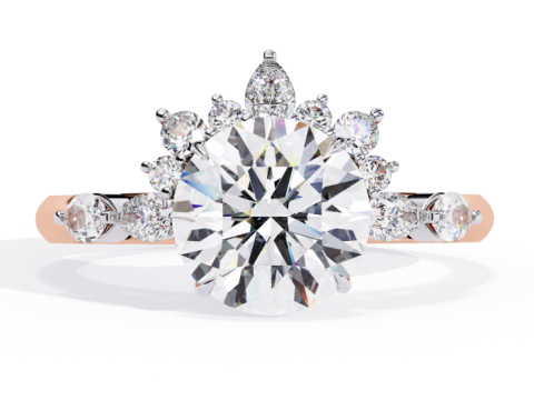 Printable 3D jewelry model of Solitaire Lady Ring with Diamond 3D Model