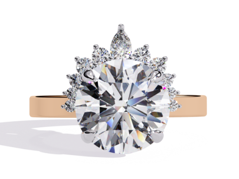 Printable 3D jewelry model of Solitaire Lady Ring with Diamond 3D Model