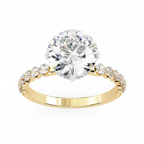 Printable 3D jewelry model of Solitaire Lady Ring with Diamond 3D Model .c4d .max .obj .3ds .fbx .stl .blend 