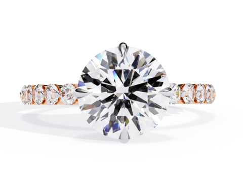 Printable 3D jewelry model of Solitaire Lady Ring with Diamond 3D मॉडल
