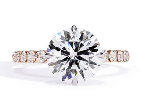 Printable 3D jewelry model of Solitaire Lady Ring with Diamond 3D Model