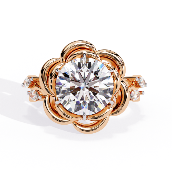 Printable 3D jewelry model of Solitaire Lady Ring with Diamond Model 3D .c4d .max .obj .3ds .fbx .stl .blend
