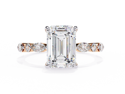 Printable 3D jewelry model of Solitaire Lady Ring with Diamond Modello 3D