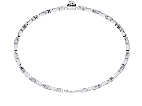 3D Printable Jewelry design of Bracelet with diamonds Modelo 3D