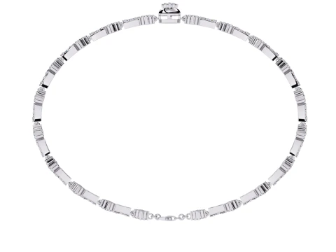 3D Printable Jewelry design of Bracelet with diamonds 3D Model