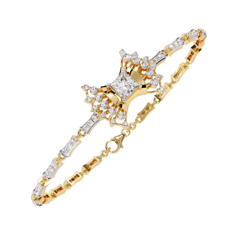 3D Printable Jewelry design of Bracelet with diamonds 3D 模型 .c4d .max .obj .3ds .fbx .stl .blend