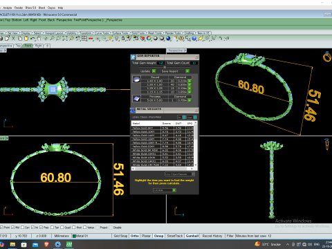 3D Printable Jewelry design of Bracelet with diamonds 3D 模型