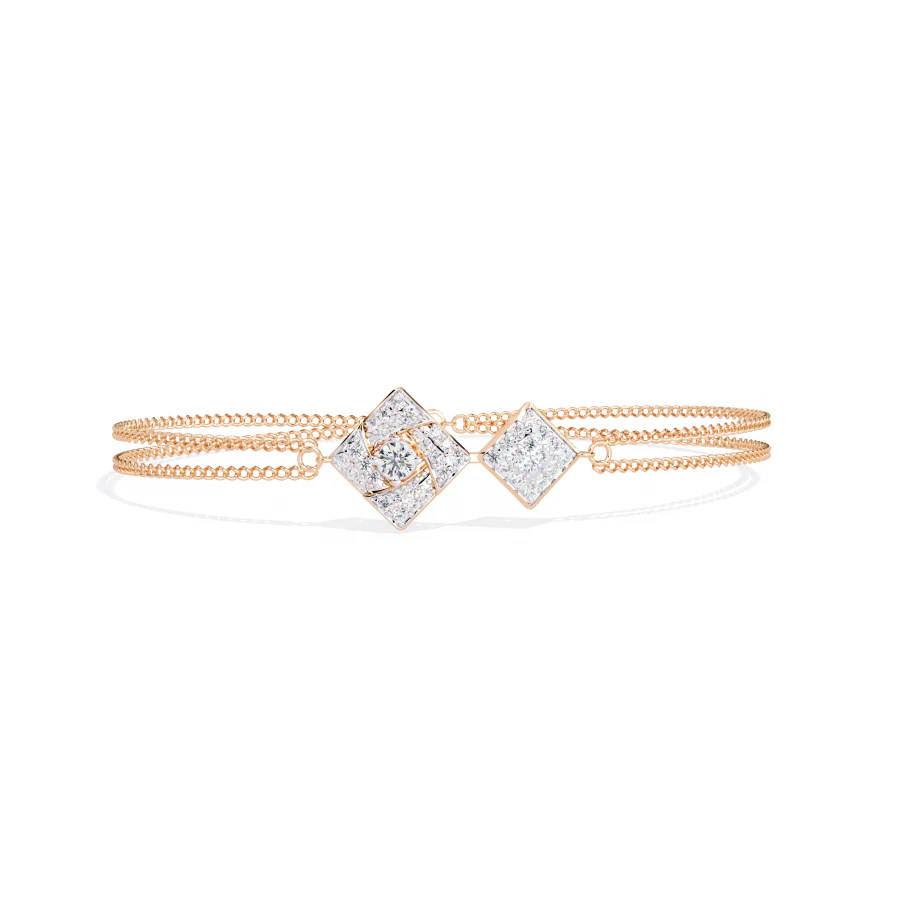 3D Printable Jewelry design of Bracelet with diamonds 3D Model .c4d .max .obj .3ds .fbx .stl .blend 
