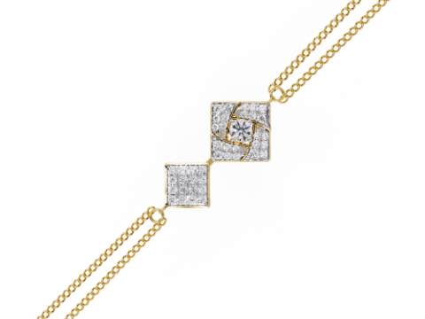 3D Printable Jewelry design of Bracelet with diamonds Modèle 3D