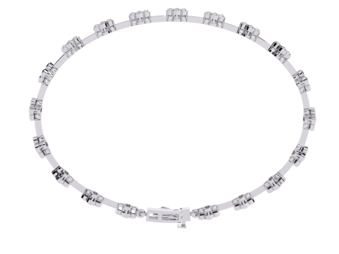 3D Printable Jewelry design of Bracelet with diamonds Model 3D