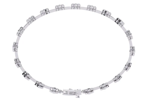 3D Printable Jewelry design of Bracelet with diamonds 3D Model