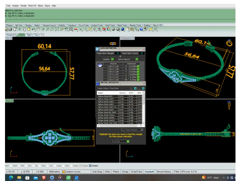 3D Printable Jewelry design of Bracelet with diamonds 3D Model