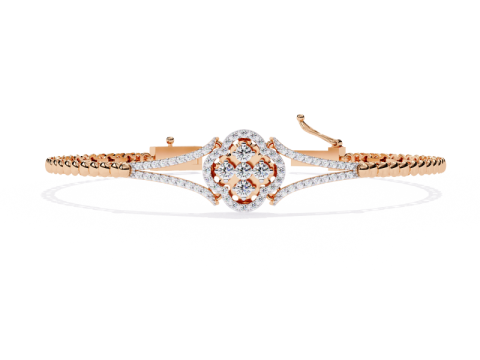 3D Printable Jewelry design of Bracelet with diamonds 3D Model