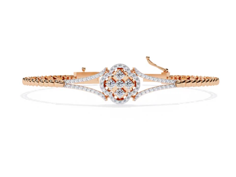 3D Printable Jewelry design of Bracelet with diamonds 3D Model
