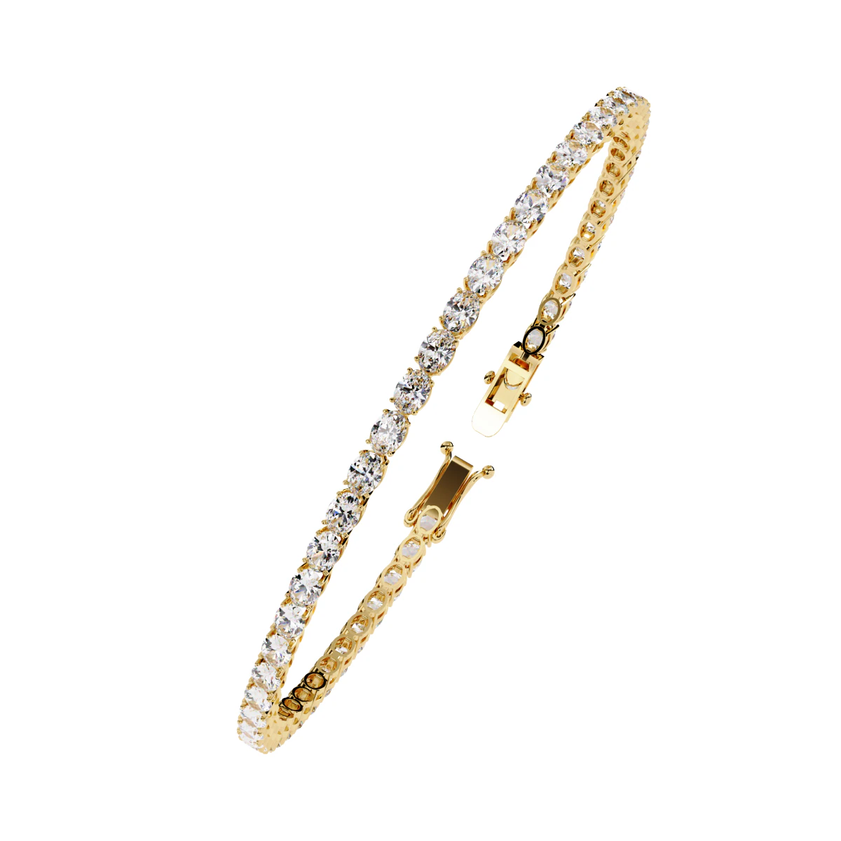 3D Printable Jewelry design of Bracelet with diamonds 3D Model .c4d .max .obj .3ds .fbx .stl .blend 