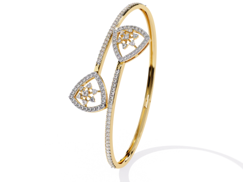3D Printable Jewelry design of Bracelet with diamonds 3D Modell