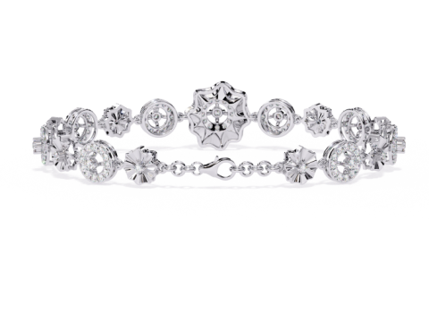 3D Printable Jewelry design of Bracelet with diamonds 3D Модель