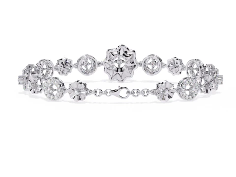 3D Printable Jewelry design of Bracelet with diamonds 3D Model