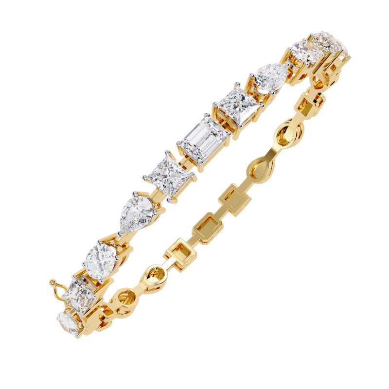 3D Printable Jewelry design of Bracelet with diamonds 3D Model .c4d .max .obj .3ds .fbx .stl .blend