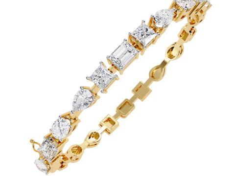 3D Printable Jewelry design of Bracelet with diamonds 3D Model