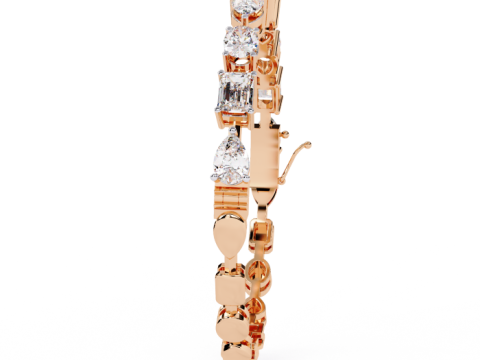 3D Printable Jewelry design of Bracelet with diamonds 3D Model