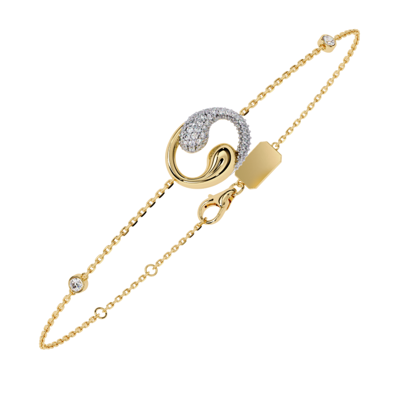 3D Printable Jewelry design of Bracelet with diamonds Modèle 3D .c4d .max .obj .3ds .fbx .stl .blend
