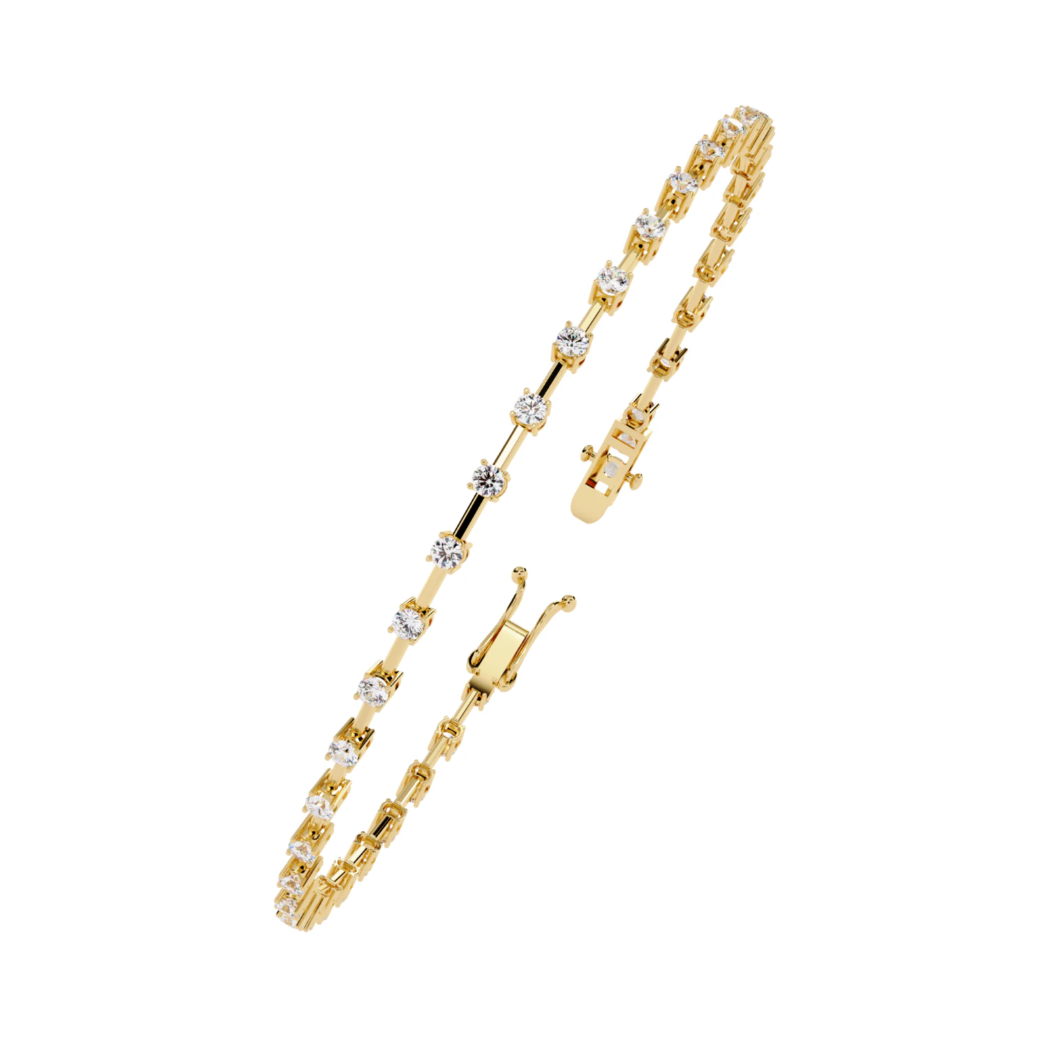 3D Printable Jewelry design of Bracelet with diamonds 3D Model .c4d .max .obj .3ds .fbx .stl .blend 
