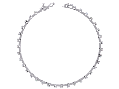 3D Printable Jewelry design of Bracelet with diamonds Modelo 3D