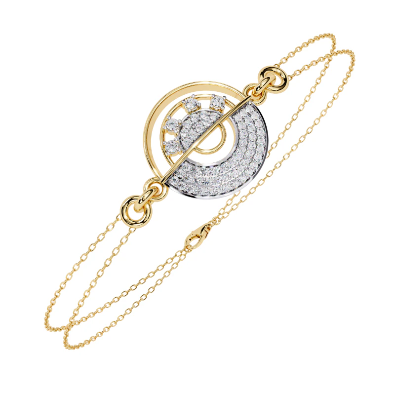 3D Printable Jewelry design of Bracelet with diamonds 3D Model .c4d .max .obj .3ds .fbx .stl .blend 