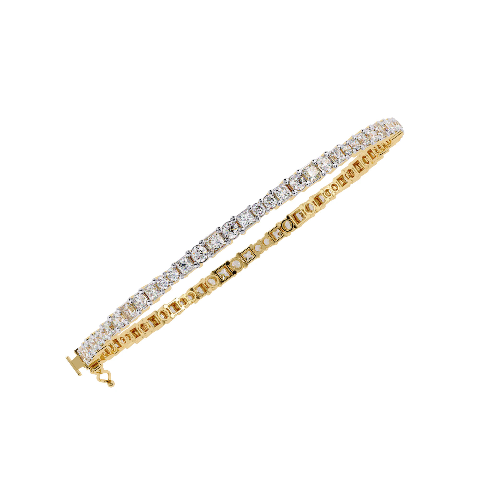 3D Printable Jewelry design of Bracelet with diamonds 3D Model .c4d .max .obj .3ds .fbx .stl .blend