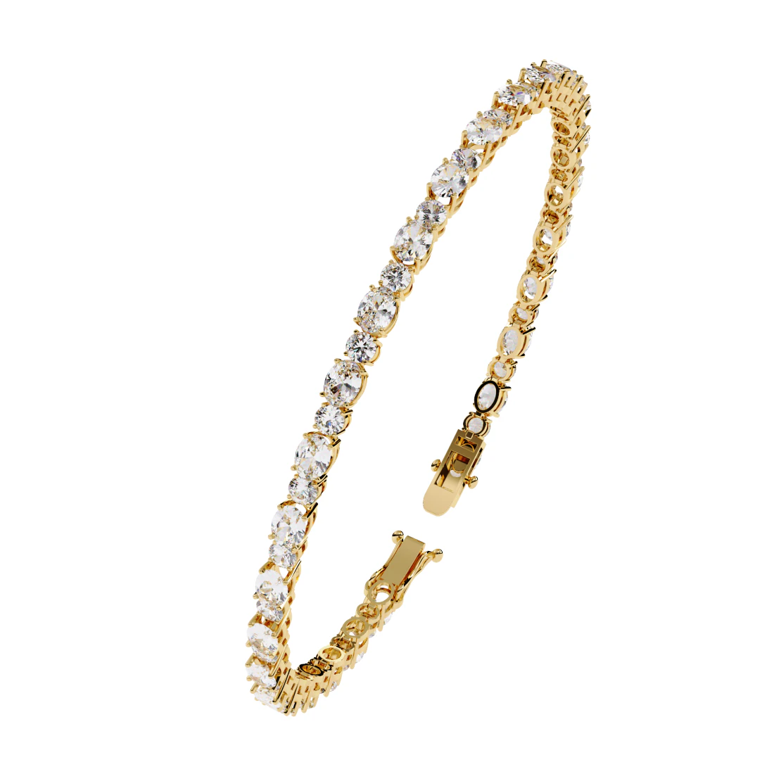 3D Printable Jewelry design of Bracelet with diamonds 3D Model .c4d .max .obj .3ds .fbx .stl .blend 