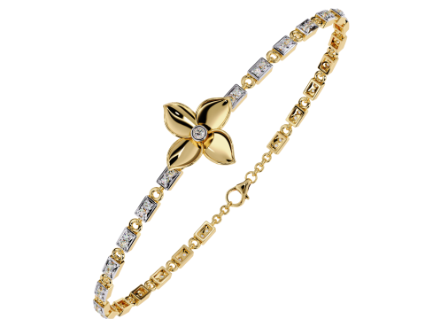 3D Printable Jewelry design of Bracelet with diamonds 3D 모델
