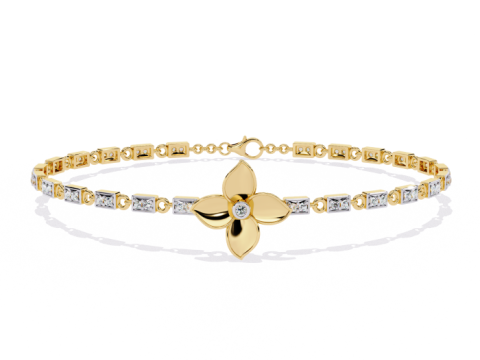 3D Printable Jewelry design of Bracelet with diamonds Model 3D