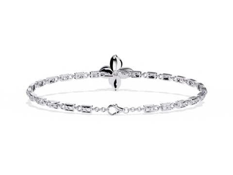 3D Printable Jewelry design of Bracelet with diamonds Model 3D
