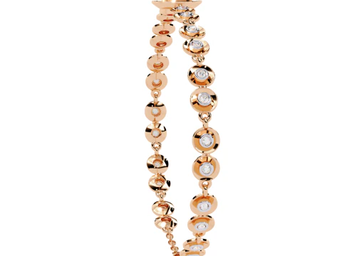3D Printable Jewelry design of Bracelet with diamonds 3D Model