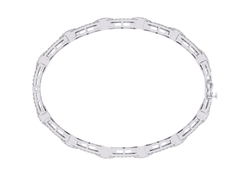 3D Printable Jewelry design of Bracelet with diamonds 3D Modell