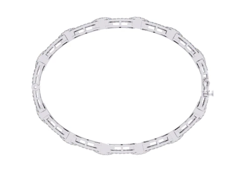 3D Printable Jewelry design of Bracelet with diamonds 3D Model