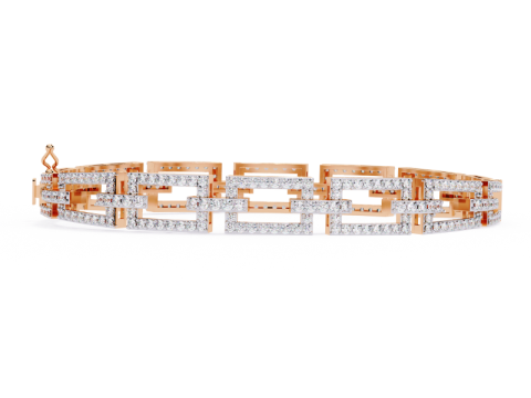 3D Printable Jewelry design of Bracelet with diamonds 3D Modell