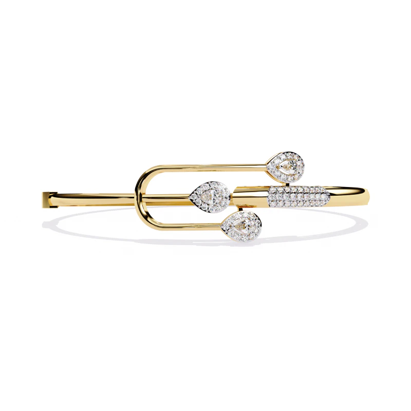 3D Printable Jewelry design of Bracelet with diamonds 3D Model .c4d .max .obj .3ds .fbx .stl .blend 