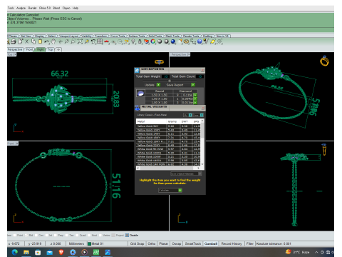 3D Printable Jewelry design of Bracelet with diamonds 3D 模型