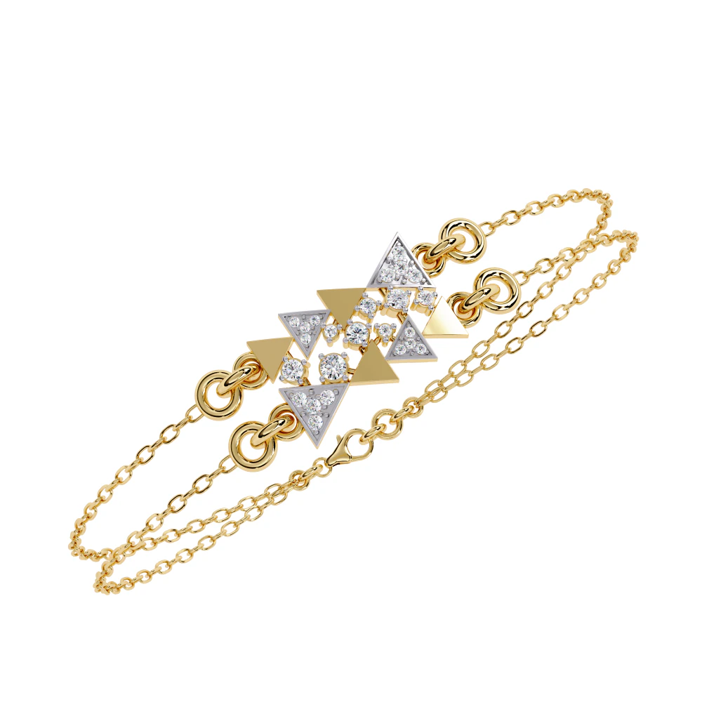 3D Printable Jewelry design of Bracelet with diamonds 3D Model .c4d .max .obj .3ds .fbx .stl .blend 