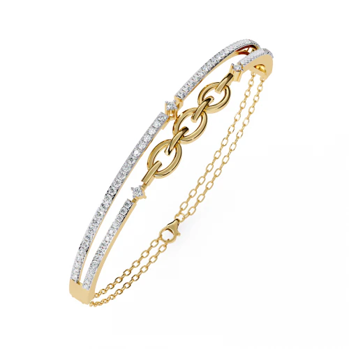 3D Printable Jewelry design of Bracelet with diamonds 3D Model .c4d .max .obj .3ds .fbx .stl .blend 
