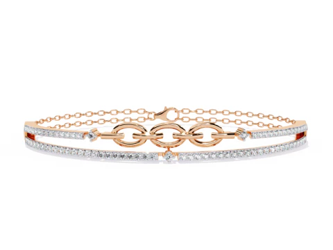 3D Printable Jewelry design of Bracelet with diamonds 3D Model