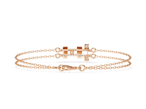 3D Printable Jewelry design of Bracelet with diamonds 3D Model